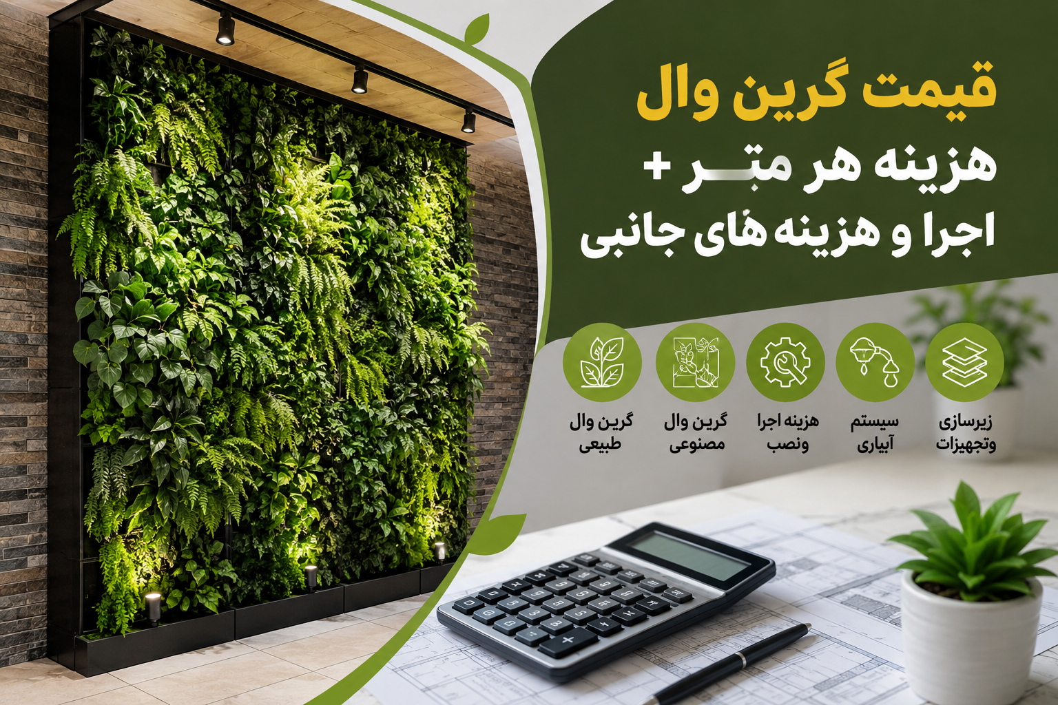 قیمت گرین وال| هزینه هر متر، اجرا و نصب